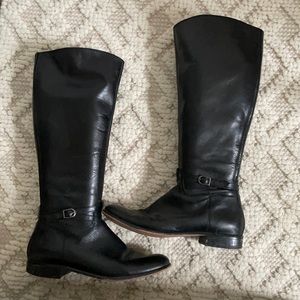 Corso Como Black Leather Riding Boots